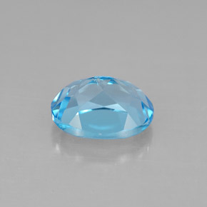Topaz Gemstone in 9 x 7 mm (calibrated) Size for Sale, Topaz Stone in Swiss Blue Color