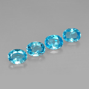 10.14 ct Blue Topaz Stone, Natural Topaz in Oval Facet Shape for Sale