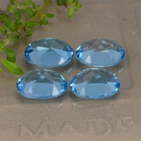 Topaz Gemstones in 9 x 7 mm (calibrated) Size for Sale, Topaz Stones in Deep Blue Color
