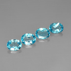 8.79 ct Blue Topaz Stone, Natural Topaz in Oval Facet Shape for Sale