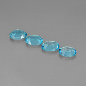 Topaz Gemstone in 9 x 7 mm (calibrated) Size for Sale, Topaz Stone in Swiss Blue Color