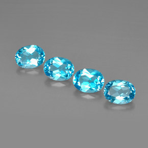 9.66 ct Blue Topaz Gemstone, Topaz Gem in Oval Facet Shape for Sale.