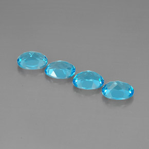 Topaz Gemstone in 9 x 7 mm (calibrated) Size for Sale, Topaz Stone in Swiss Blue Color
