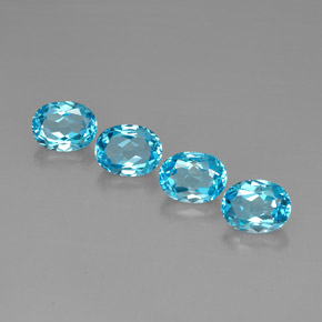 10.45 ct Blue Topaz Gemstone, Topaz Gem in Oval Facet Shape for Sale.