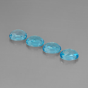 Topaz Gemstone in 9 x 7 mm (calibrated) Size for Sale, Topaz Stone in Swiss Blue Color