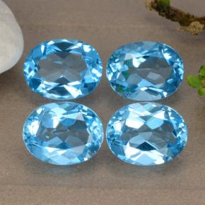 Azure Blue Топаз Камень - 2.2ct Фасетный Овал (ID: 293106)