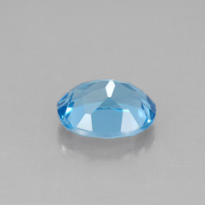 Topaz Gemstone in 9 x 7 mm (calibrated) Size for Sale, Topaz Stone in Swiss Blue Color