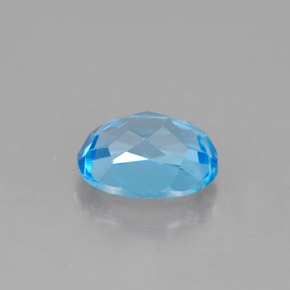 Topaz Gemstone in 9 x 7 mm (calibrated) Size for Sale, Topaz Stone in Swiss Blue Color