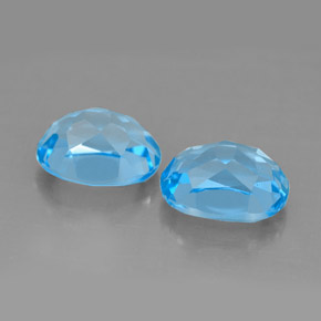 Topaz Gemstone in 9 x 7 mm (calibrated) Size for Sale, Topaz Stone in Swiss Blue Color