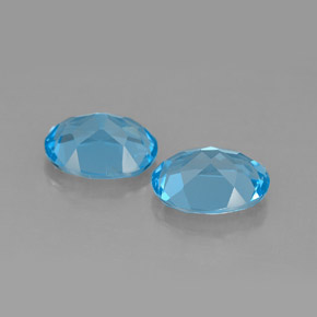 Topaz Gemstone in 9 x 7 mm (calibrated) Size for Sale, Topaz Stone in Swiss Blue Color