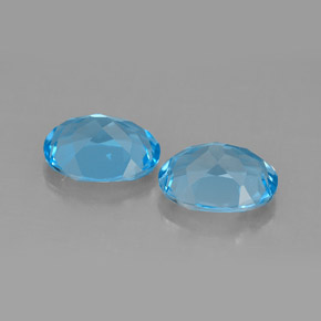 Topaz Gemstone in 9 x 7 mm (calibrated) Size for Sale, Topaz Stone in Swiss Blue Color