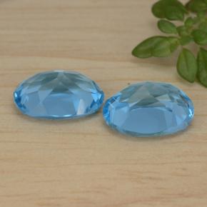 Topaz Gemstones in 9 x 7 mm (calibrated) Size for Sale, Topaz Stones in Swiss Blue Color