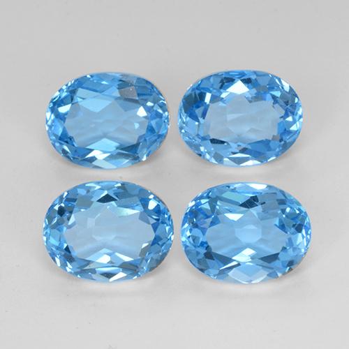 Deep Azure Topaz Gem - 2.7ct Oval Facet (ID: 293137)