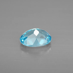 Topaz Gemstone in 8 x 6 mm (calibrated) Size for Sale, Topaz Stone in Swiss Blue Color