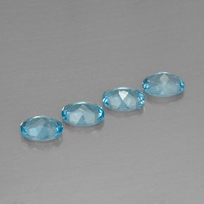 Topaz Gemstone in 8 x 6 mm (calibrated) Size for Sale, Topaz Stone in Swiss Blue Color