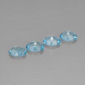 Topaz Gemstone in 8 x 6 mm (calibrated) Size for Sale, Topaz Stone in Swiss Blue Color