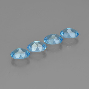 Topaz Gemstone in 8 x 6 mm (calibrated) Size for Sale, Topaz Stone in Sky Blue Color