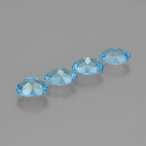 Topaz Gemstones in 8 x 6 mm (calibrated) Size for Sale, Topaz Stones in Sky Blue Color