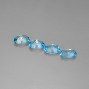 Topaz Gemstone in 8 x 6 mm (calibrated) Size for Sale, Topaz Stone in Swiss Blue Color