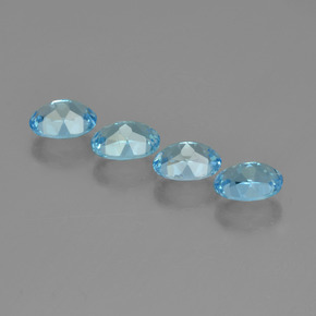 Topaz Gemstones in 8 x 6 mm (calibrated) Size for Sale, Topaz Stones in Sky Blue Color