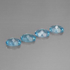 Topaz Gemstone in 8 x 6 mm (calibrated) Size for Sale, Topaz Stone in Swiss Blue Color