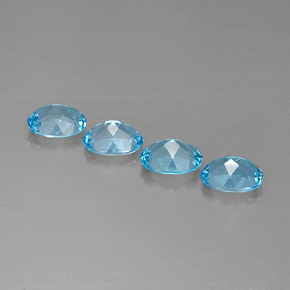 Topaz Gemstone in 8 x 6 mm (calibrated) Size for Sale, Topaz Stone in Swiss Blue Color