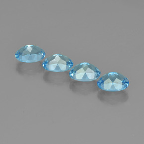 Topaz Gemstone in 8 x 6 mm (calibrated) Size for Sale, Topaz Stone in Sky Blue Color