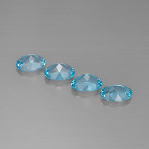 Topaz Gemstone in 8 x 6 mm (calibrated) Size for Sale, Topaz Stone in Swiss Blue Color