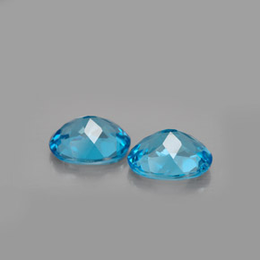 Topaz Gemstone in 10 x 8 mm (calibrated) Size for Sale, Topaz Stone in Swiss Blue Color