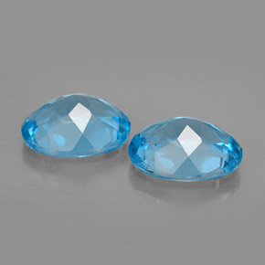 Topaz Gemstone in 10 x 8 mm (calibrated) Size for Sale, Topaz Stone in Swiss Blue Color