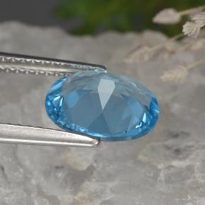 Topaz Gemstone in 10 x 8 mm (calibrated) Size for Sale, Topaz Stone in Swiss Blue Color