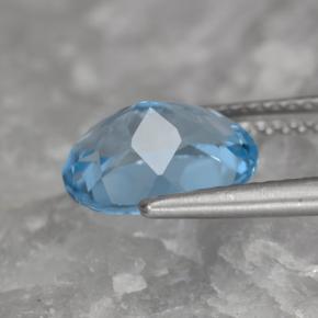 Topaz Gemstone in 10 x 8 mm (calibrated) Size for Sale, Topaz Stone in Swiss Blue Color