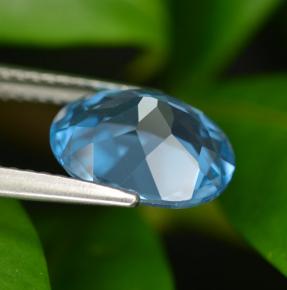 Topaz Gemstone in 10 x 8 mm (calibrated) Size for Sale, Topaz Stone in Swiss Blue Color
