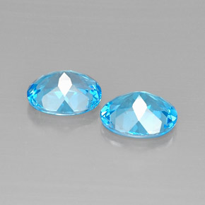 Topaz Gemstone in 10 x 8 mm (calibrated) Size for Sale, Topaz Stone in Swiss Blue Color