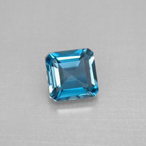 1.33 ct Blue Topaz Gemstone, Topaz Gem in Octagon Facet Shape for Sale.