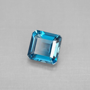 1.33 ct Blue Topaz Stone, Natural Topaz in Octagon Facet Shape for Sale