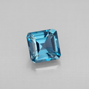 1.48 ct Blue Topaz Gemstone, Topaz Gem in Octagon Facet Shape for Sale.