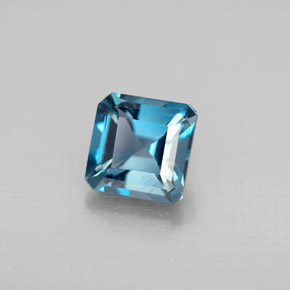 1.48 ct Blue Topaz Stone, Natural Topaz in Octagon Facet Shape for Sale