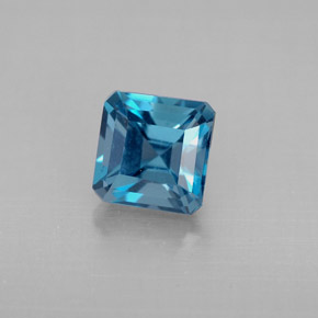 1.64 ct Blue Topaz Gemstone, Topaz Gem in Octagon Facet Shape for Sale.