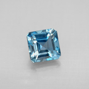 1.52 ct Blue Topaz Gemstone, Topaz Gem in Octagon Facet Shape for Sale.