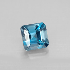 1.52 ct Blue Topaz Gemstone, Topaz Gem in Octagon Facet Shape for Sale.