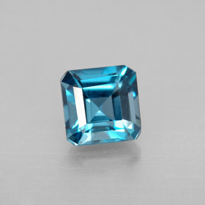 1.52 ct Blue Topaz Gemstone, Topaz Gem in Octagon Facet Shape for Sale.