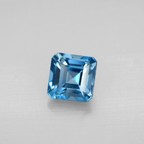 1.49 ct Blue Topaz Gemstone, Topaz Gem in Octagon Facet Shape for Sale.