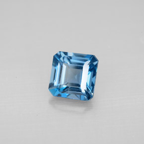 1.41 ct Blue Topaz Stone, Natural Topaz in Octagon Facet Shape for Sale