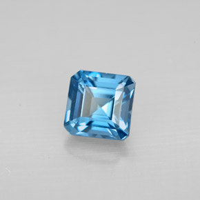 1.56 ct Blue Topaz Gemstone, Topaz Gem in Octagon Facet Shape for Sale.