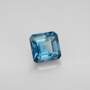1.43 ct Blue Topaz Stone, Natural Topaz in Octagon Facet Shape for Sale
