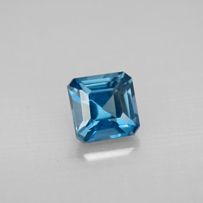 1.47 ct Blue Topaz Gemstone, Topaz Gem in Octagon Facet Shape for Sale.