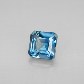 1.47 ct Blue Topaz Stone, Natural Topaz in Octagon Facet Shape for Sale