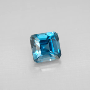 1.48 ct Blue Topaz Gemstone, Topaz Gem in Octagon Facet Shape for Sale.