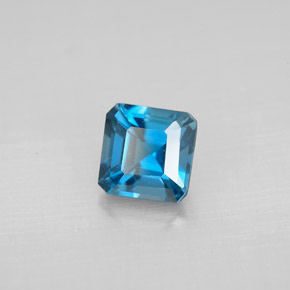 1.48 ct Blue Topaz Stone, Natural Topaz in Octagon Facet Shape for Sale